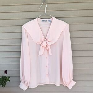Vintage La Chine Classic by Galinda Wang Pink Blouse  Size 10